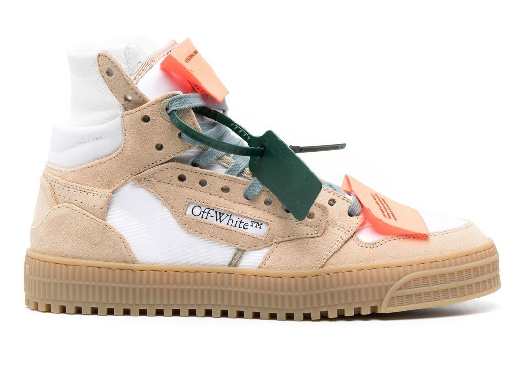 OFF-WHITE 3.0 Off Court High-Top Sneakers White Sand Suede メンズ 