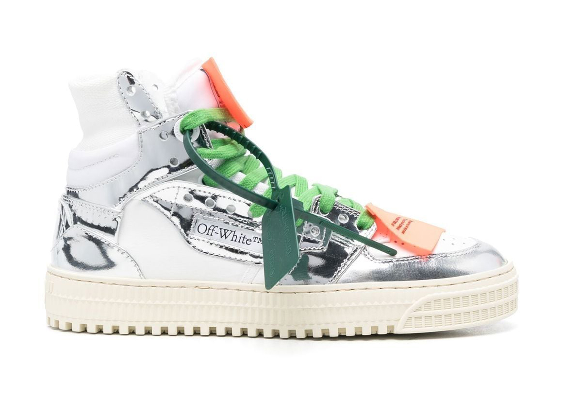 OFF-WHITE 3.0 Off Court High-Top Sneakers White Silver (Women's)