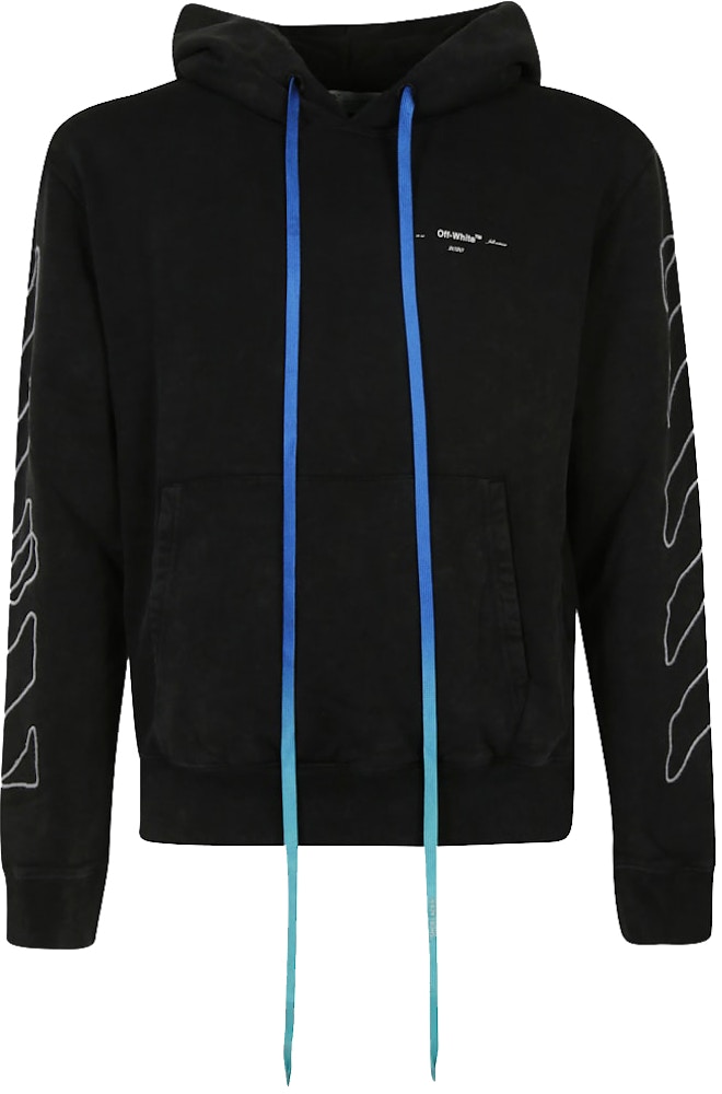 OFF-WHITE Abstract Arrows Embroidered Hoodie Black/White - FW19