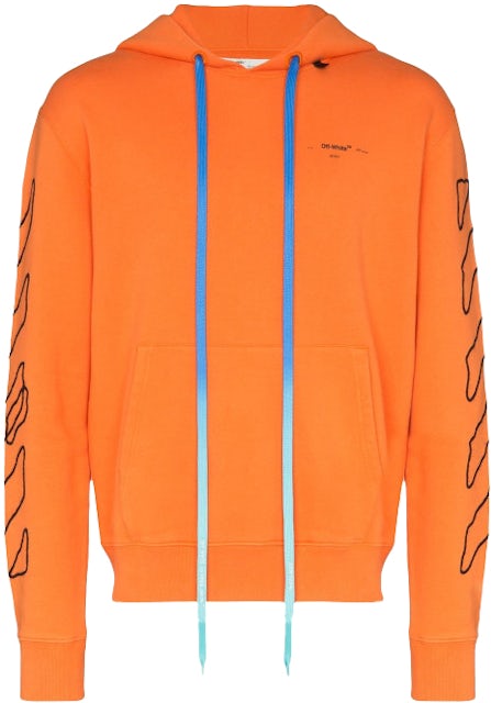 Abstract Arrows Embroidered Hoodie Orange/Black - FW19 Men's -