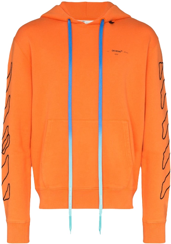 Udover føle Forestående OFF-WHITE Abstract Arrows Embroidered Hoodie Orange/Black - FW19