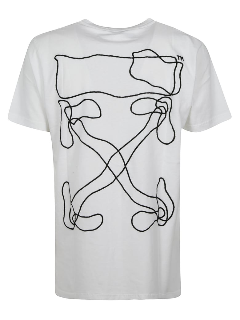 OFF-WHITE Oversized Abstract Arrows Embroidered T-Shirt White/Black
