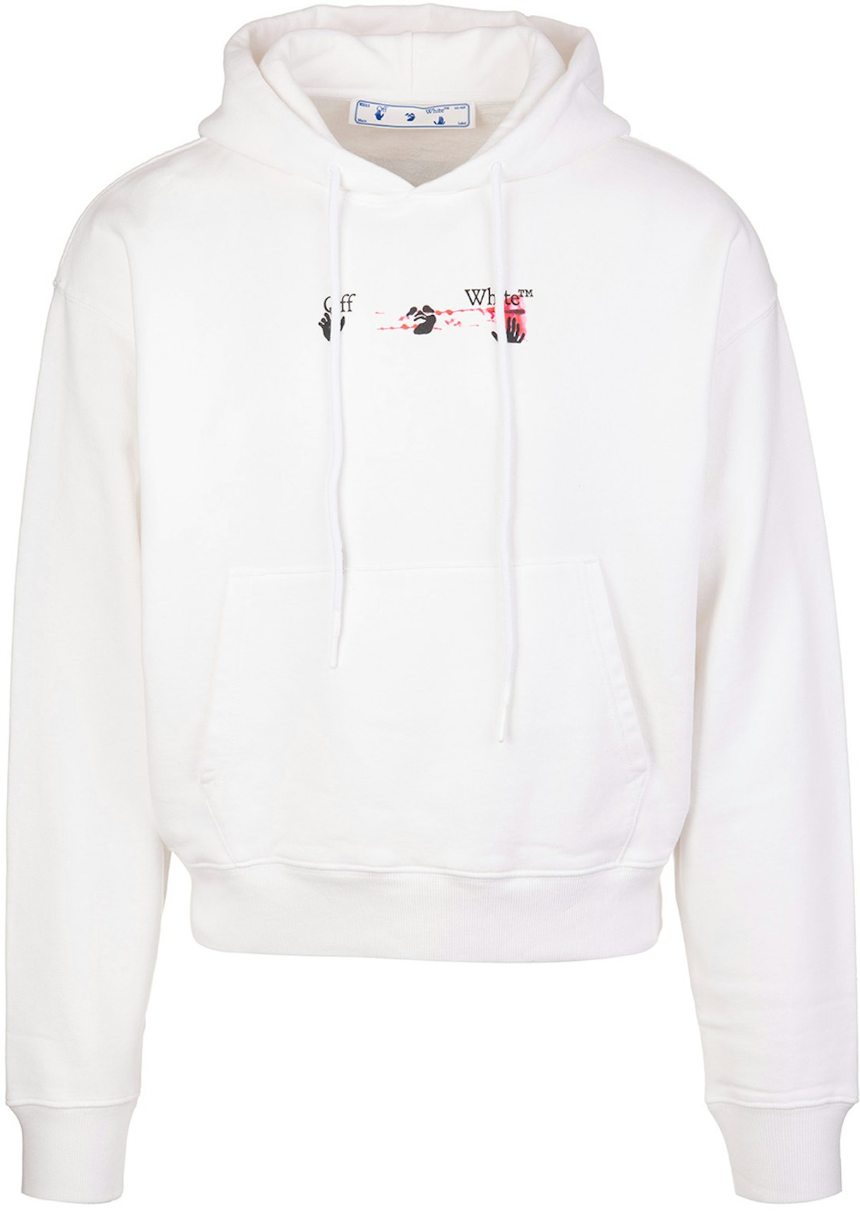 Off-White Acrylic Arrow Logo Print Hooded Sweatshirt Black Fucshia - FW21 US