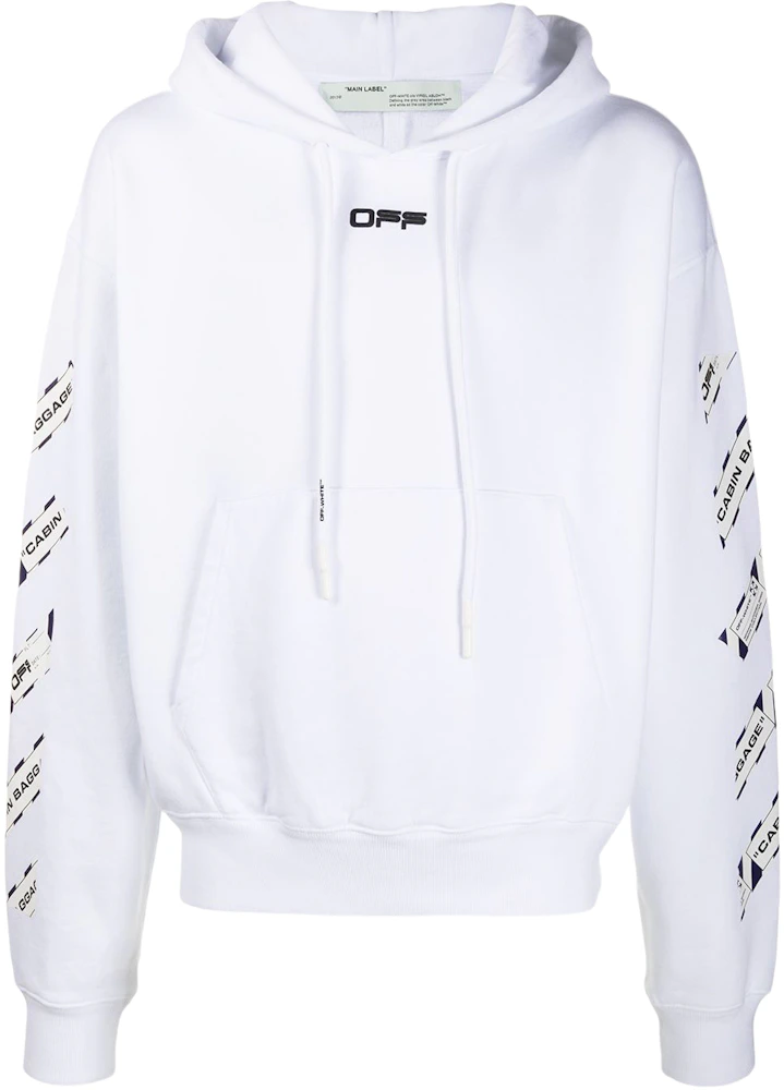 OFF-WHITE Airport Tape Arrows Diag Hoodie White Men's - SS20 - US