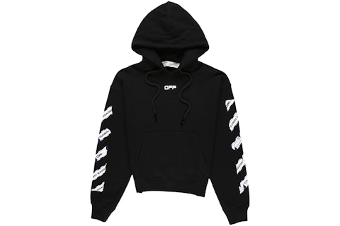 OFF-WHITE Airport Tape Arrows Diag Over Hoodie Black/Multicolor