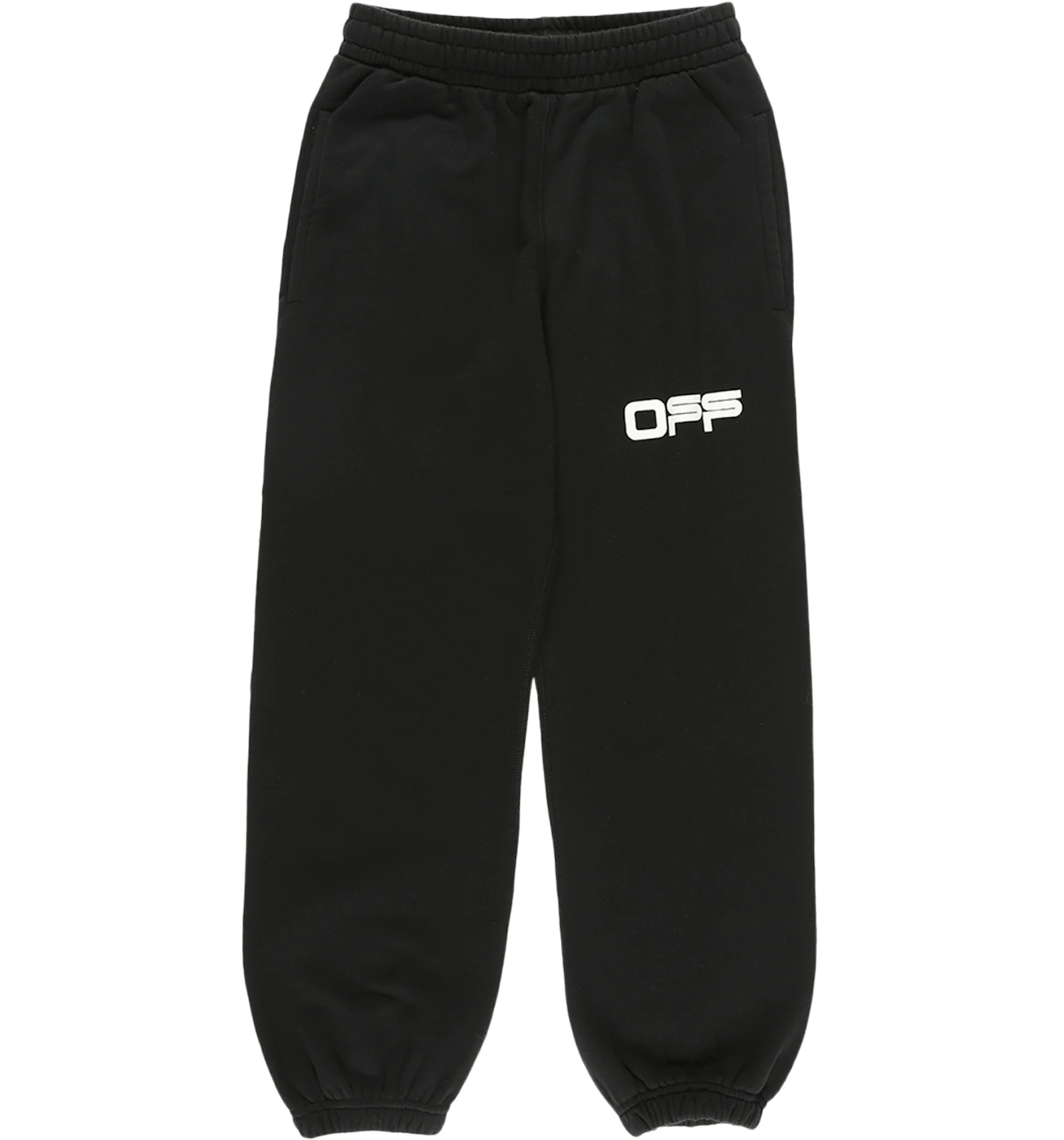 OFF WHITE Airport Tape Short Sweatpants Black Beige Men s