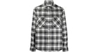 OFF-WHITE Allover-Kariertes Flanell-Pfeilhemd Schwarz/Weiß