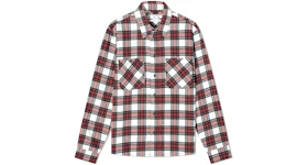 Off-White Allover Check Flannel Arrow Shirt Red