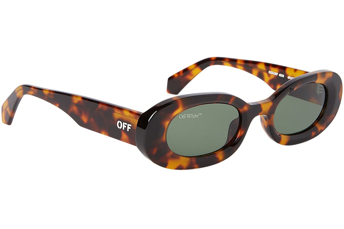 Pre-owned Off-white Amalfi Oval Sunglasses Havana Brown/grey (oeri087f23pla0016055)