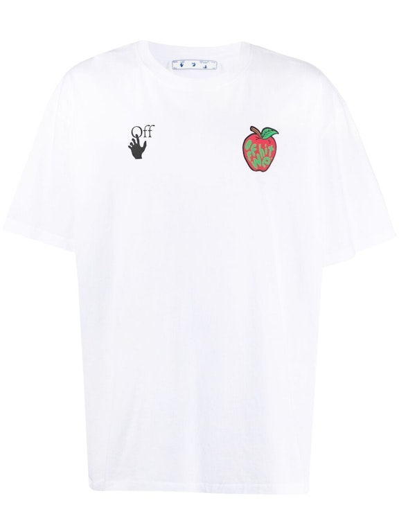 Pre-owned Off-white Apple Arrow Print T-shirt White