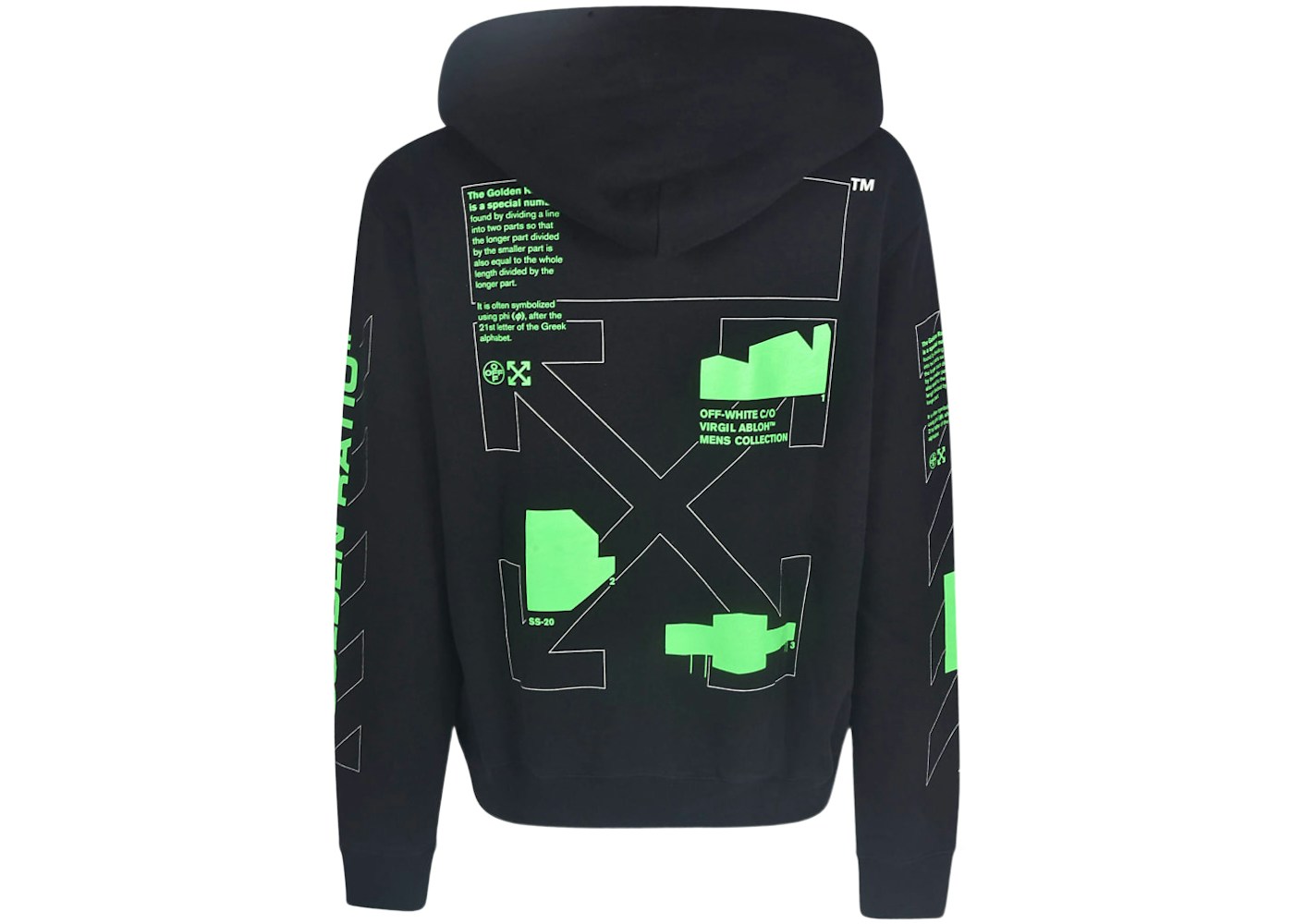 images Off White Hoodie Green And Black off white arch shapes incompiuto hoodie black brialliant green