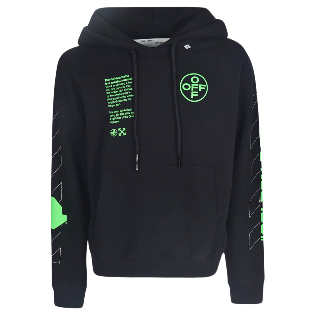 Off-White Arrows abstract-print logo hoodie - Green