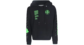 OFF-WHITE Arch Shapes Incompiuto Hoodie Black/Brialliant Green