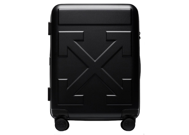 OFF-WHITE Arrow-Detail Trolley Suitcase Luggage Matte Black in