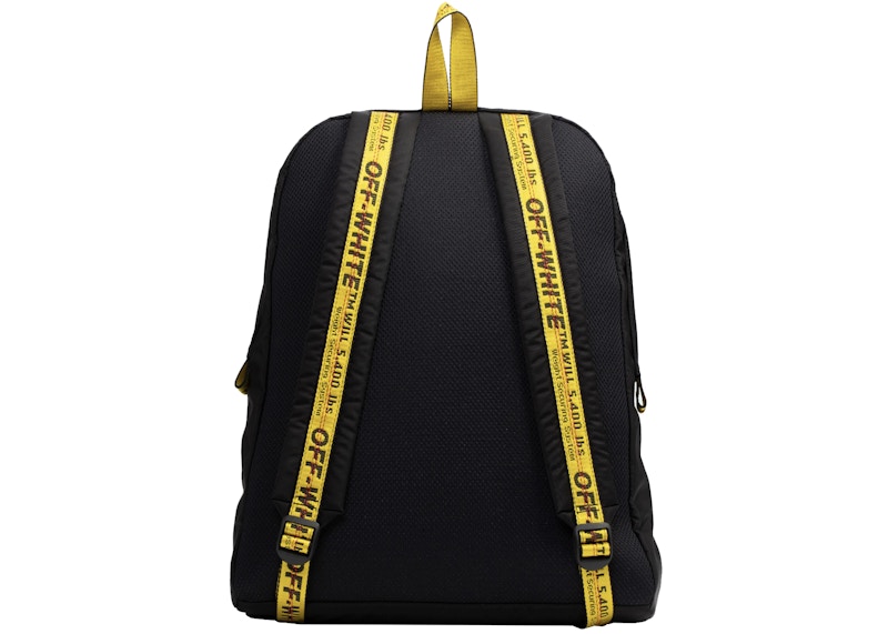 OFF WHITE Arrow Easy Backpack Black White in Polyester with Silver