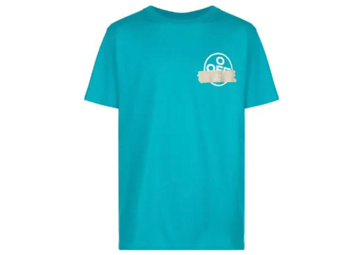 OFF-WHITE Arrow Logo Print T-Shirt Blue