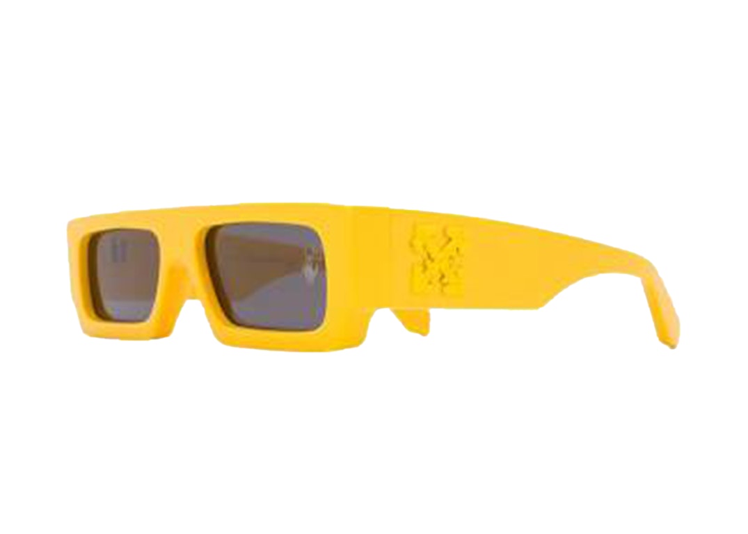 Pre-owned Off-white Arrow Logo Sunglasses Yellow/black (omri006f20pla0011800)