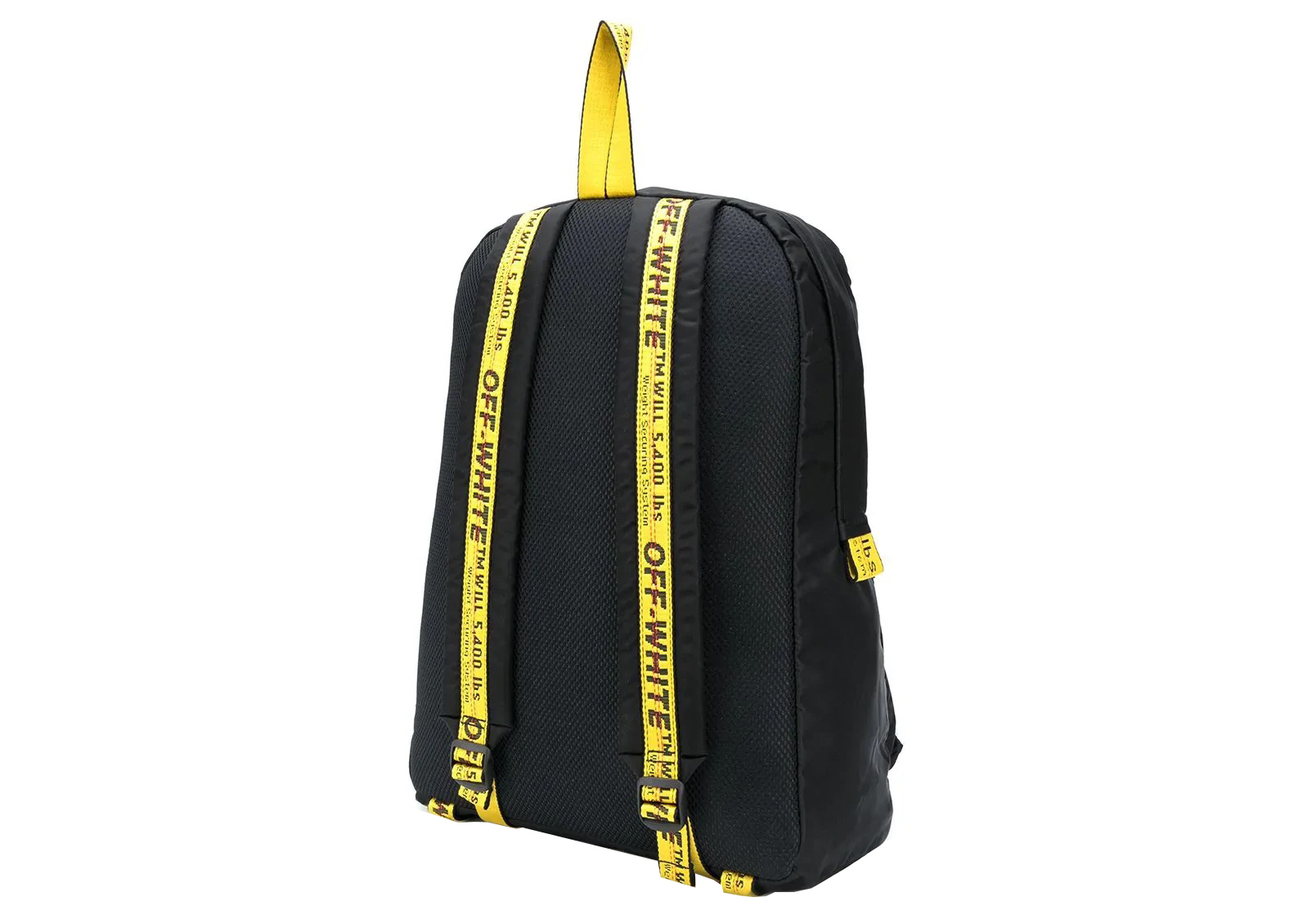 OFF-WHITE Arrow Print Backpack Black/Yellow in Polyester - JP