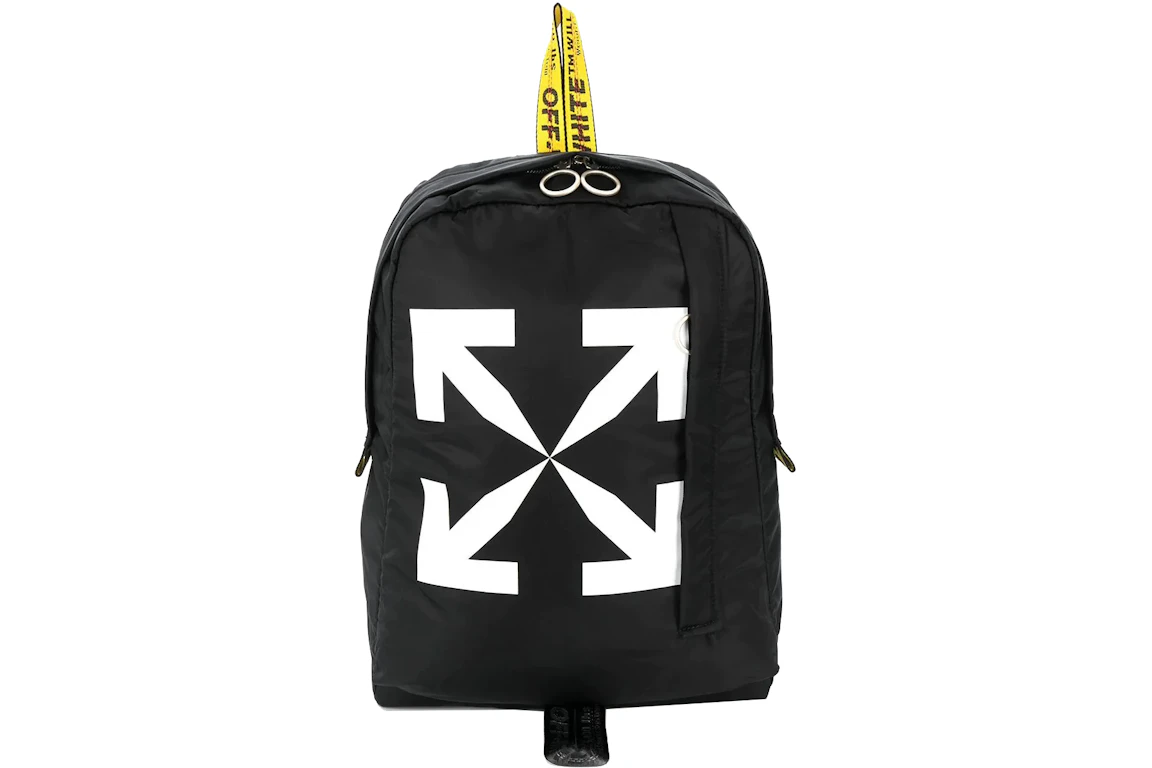 OFF-WHITE Arrow Print Backpack Black/Yellow