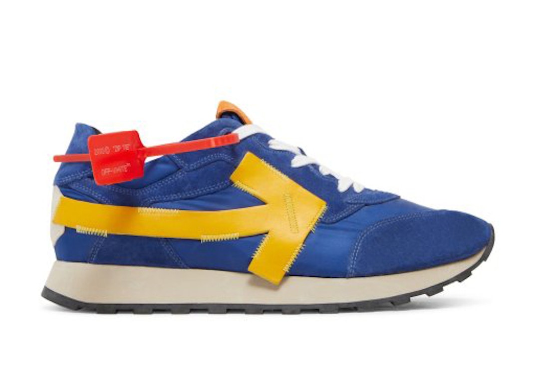 Pre-owned Off-white Arrow Running Blue Yellow In Blue/yellow