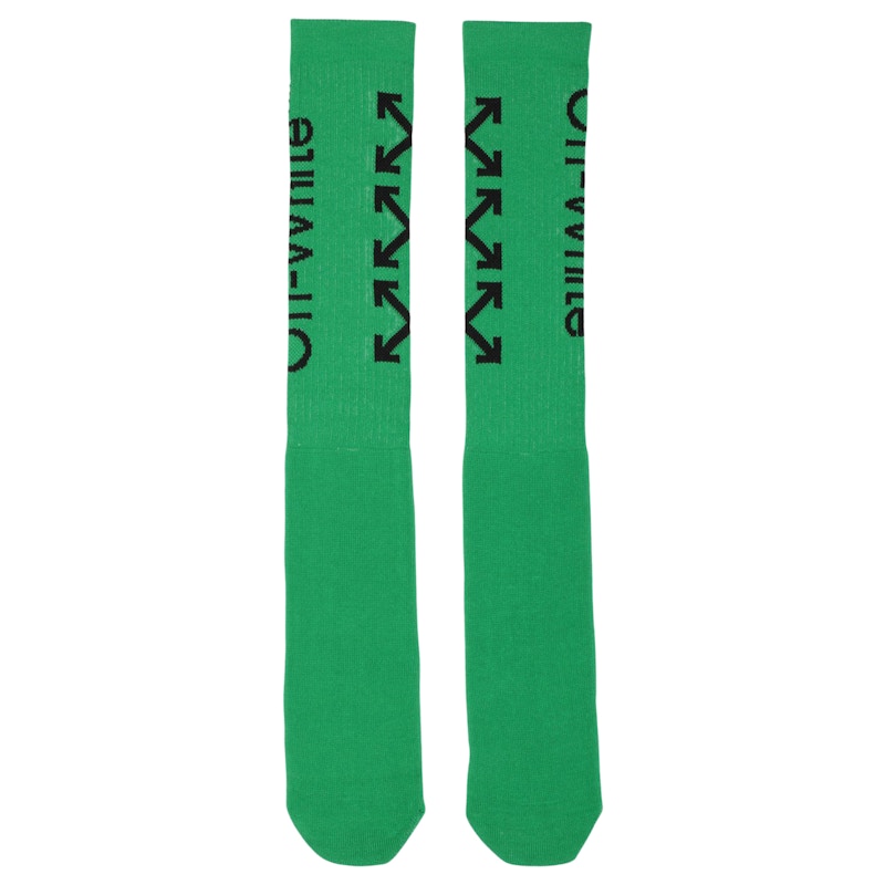 OFF-WHITE Arrow Socks Green/Black