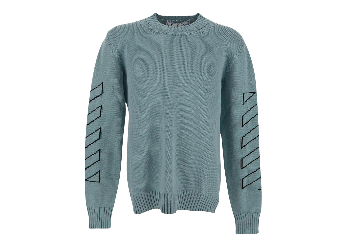 Off-White intarsia-knit long-sleeve jumper - Green