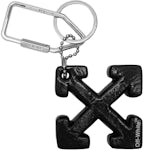 OFF-WHITE Logo Embellished Strap Industrial Keychain Black/Grey - SS21 - US