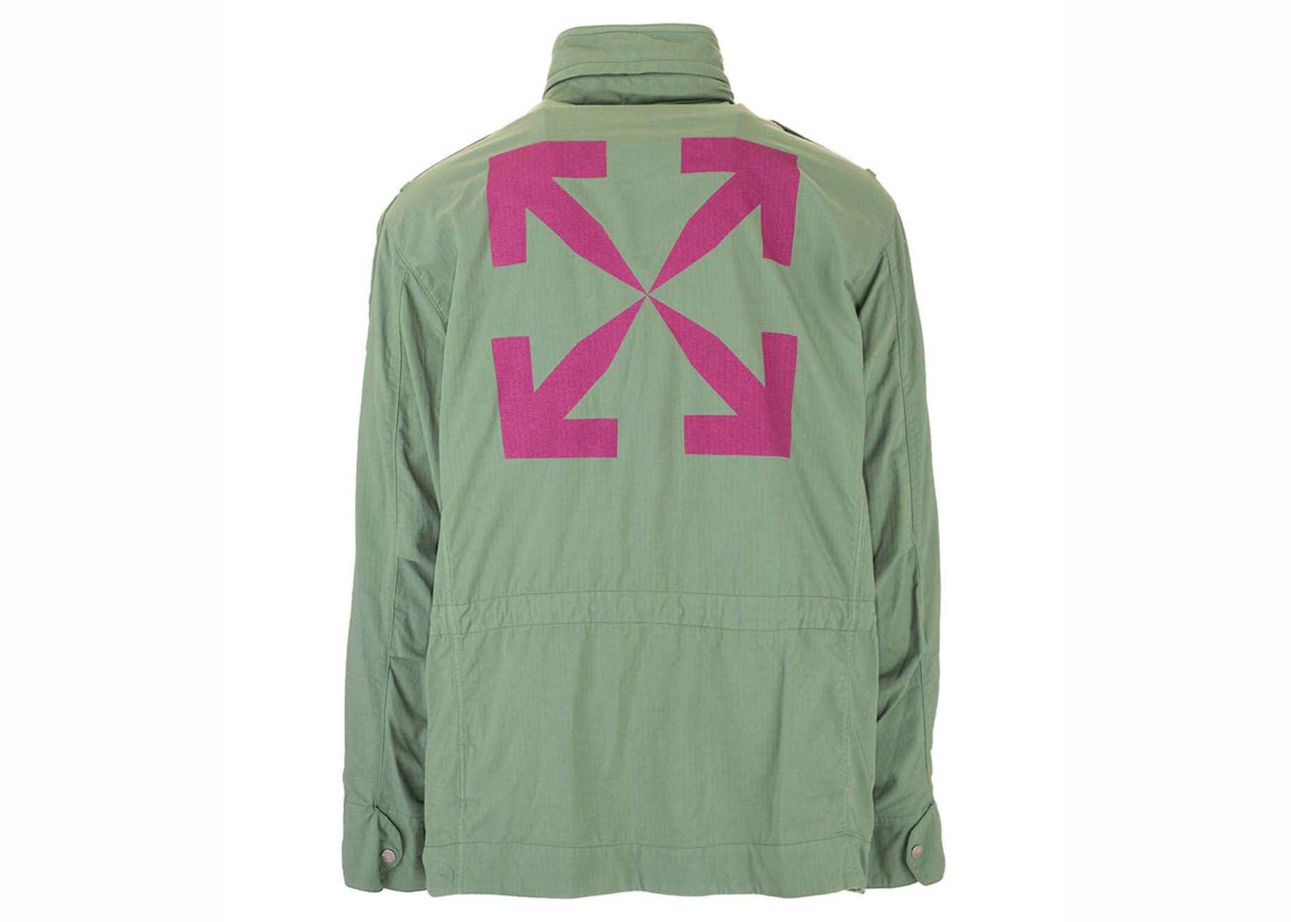 OFF-WHITE Arrows Logo Field Jacket Green Men's - US