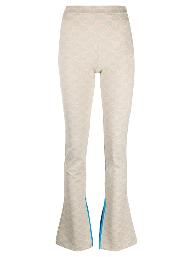 OFF-WHITE Arrows Monogram Ankle Slit Trousers Beige/Blue - SS22 - JP