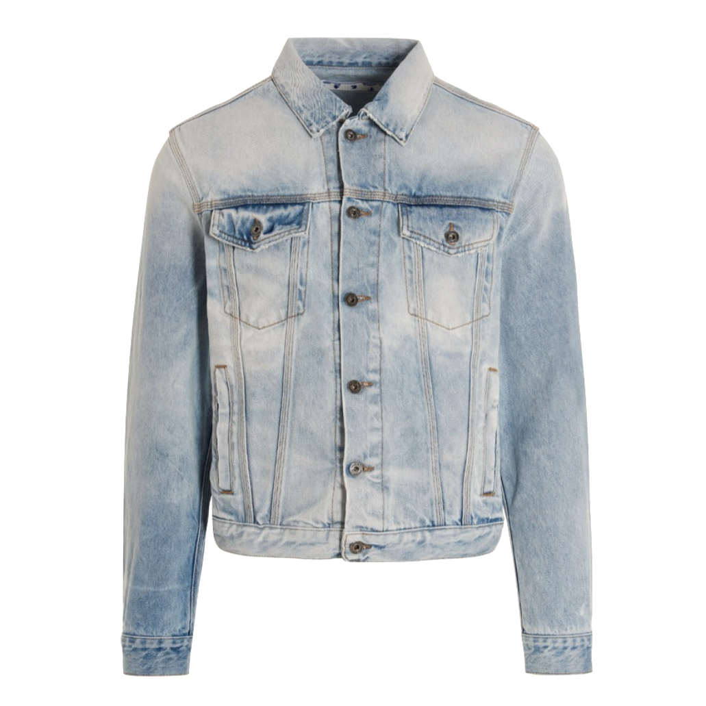 Denim Jacket Male Spring New Hole Printing Style Boys Handsome Jacket  Student Clothes size M colour Light blue