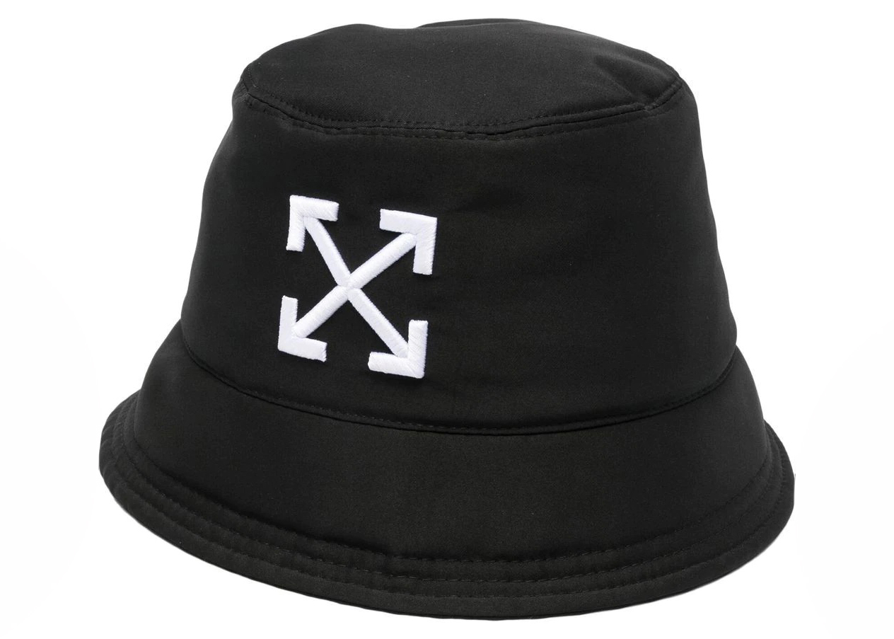 OFF-WHITE Arrows Recycled Bucket Hat Black in Recycled Polyester - JP