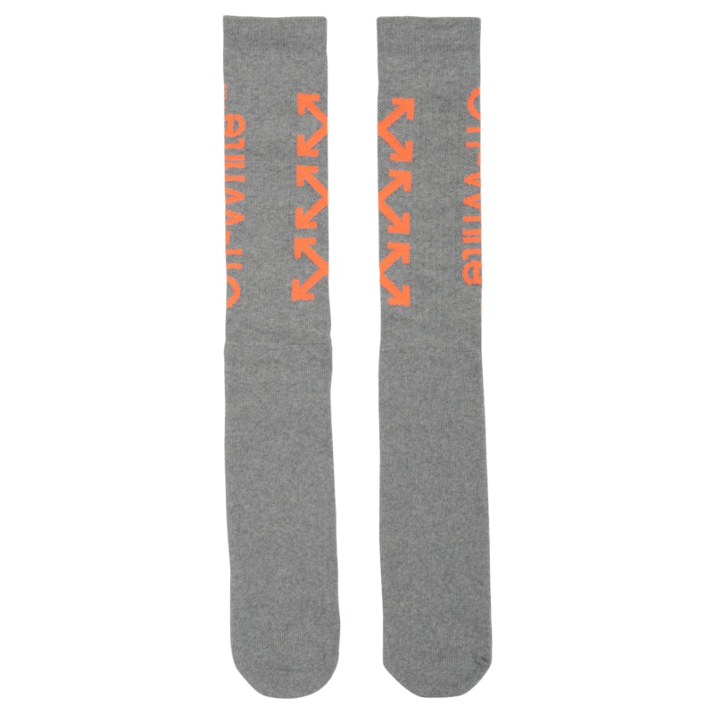 OFF-WHITE Arrows Socks (SS19) Grey/Orange