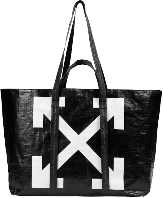 OFF-WHITE Arrows Tote Bag Black White in Polyethylene with Silver-tone - US