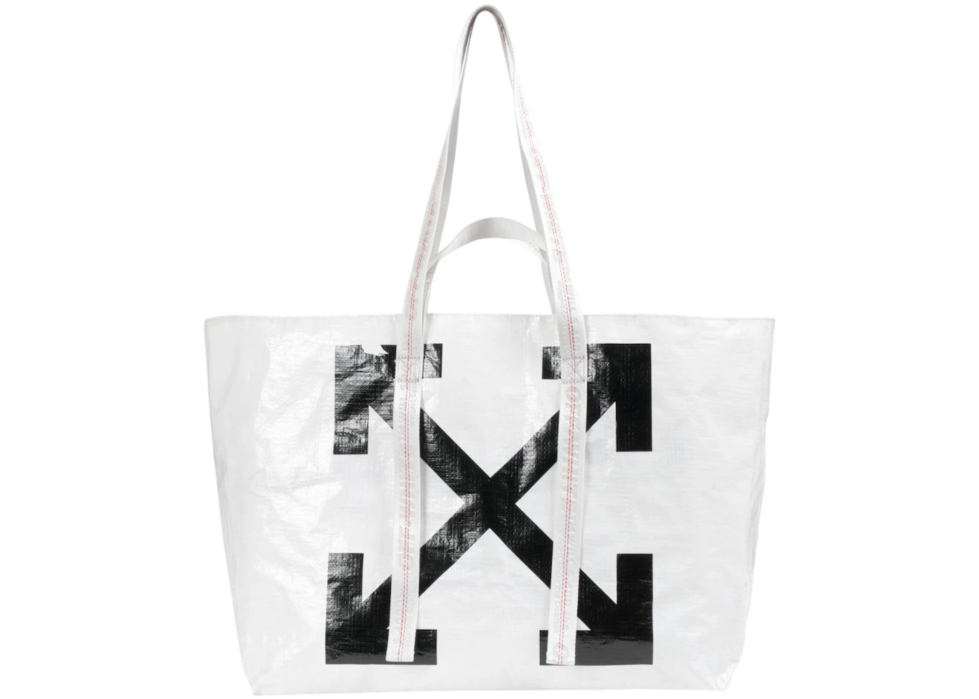 OFF-WHITE Arrows Tote Bag White Black in Polyethylene with Silver-tone - US