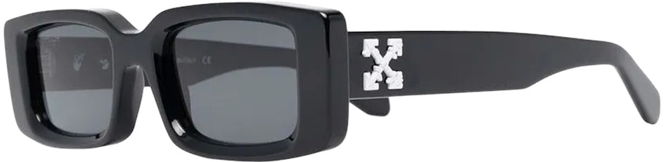 OFF-WHITE Arthur Square Frame Sunglasses Black/White SS22  (OERI016C99PLA0011007) Men's - SS22 - US