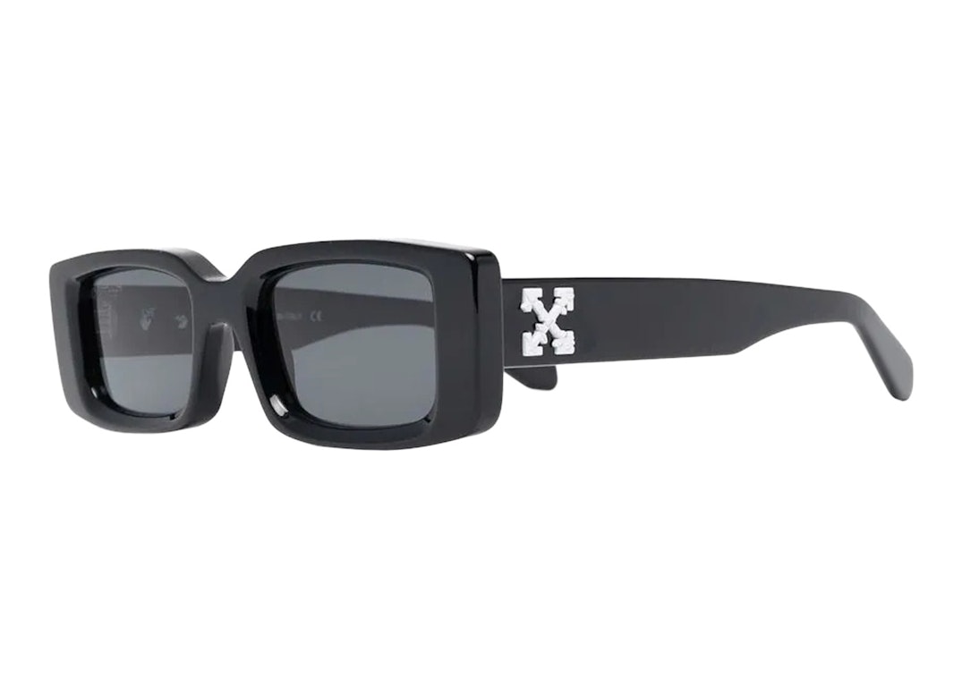Pre-owned Off-white Arthur Square Frame Sunglasses Black/white Ss22 (oeri016c99pla0011007)
