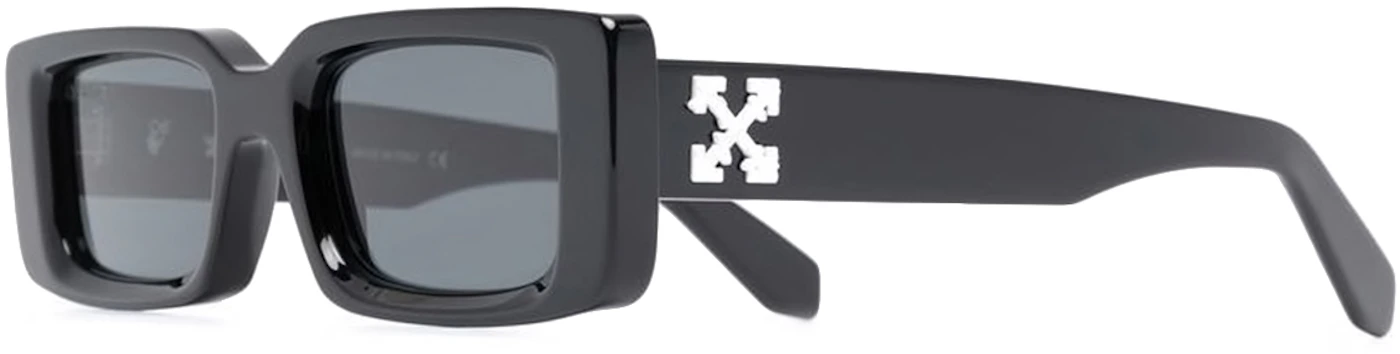 OFF-WHITE Arthur Square Frame Sunglasses Black/White (OERI016Y21PLA0011007)  Men's - SS21 - US