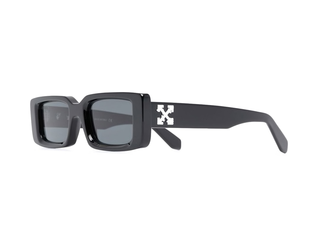 Pre-owned Off-white Arthur Square Frame Sunglasses Black/white (oeri016y21pla0011007)