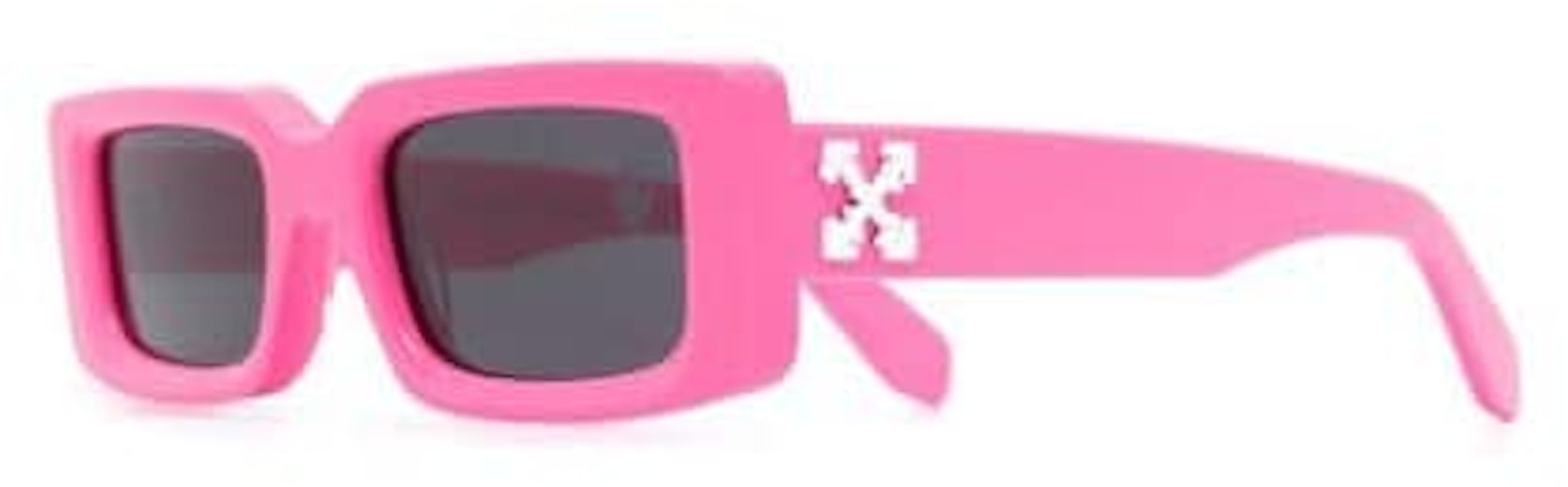 OFF-WHITE Arthur Square Frame Sunglasses Fluo Pink/White