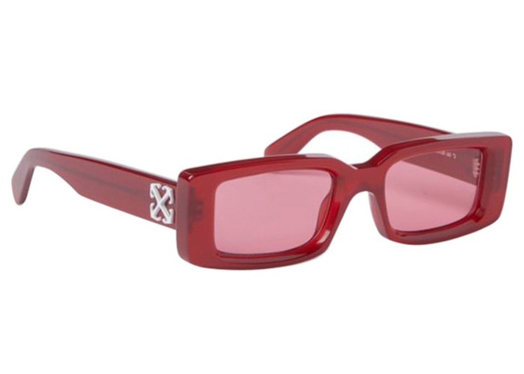 Pre-owned Off-white Arthur Sunglasses Red (oeri127s24pla0012828)
