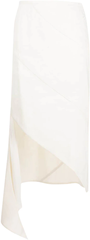 OFF-WHITE Asymmetric Draped Skirt White - SS20 - US