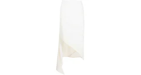 OFF-WHITE Asymmetric Draped Skirt White
