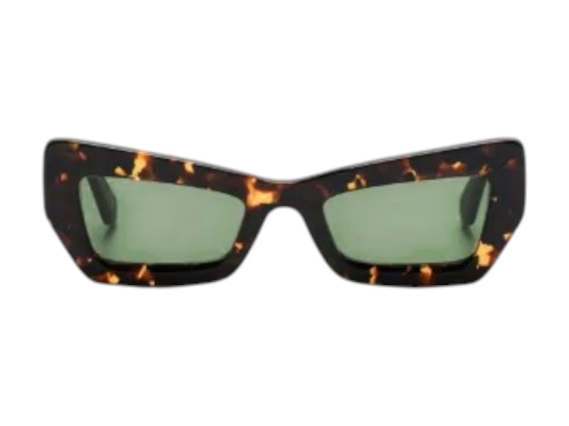Pre-owned Off-white Women's Offwhite Aurora Sunglasses In Havana Green (oeri137f24pla0016055)