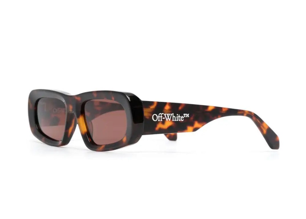 Pre-owned Off-white Austin Sunglasses Havana/brown (oeri065s23pla0016064)