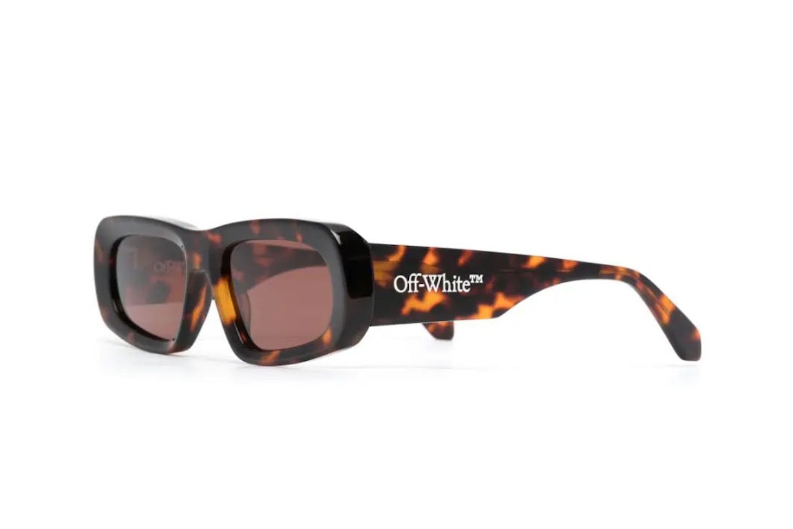 Pre-owned Off-white Austin Sunglasses Havana/brown (oeri065s23pla0016064)