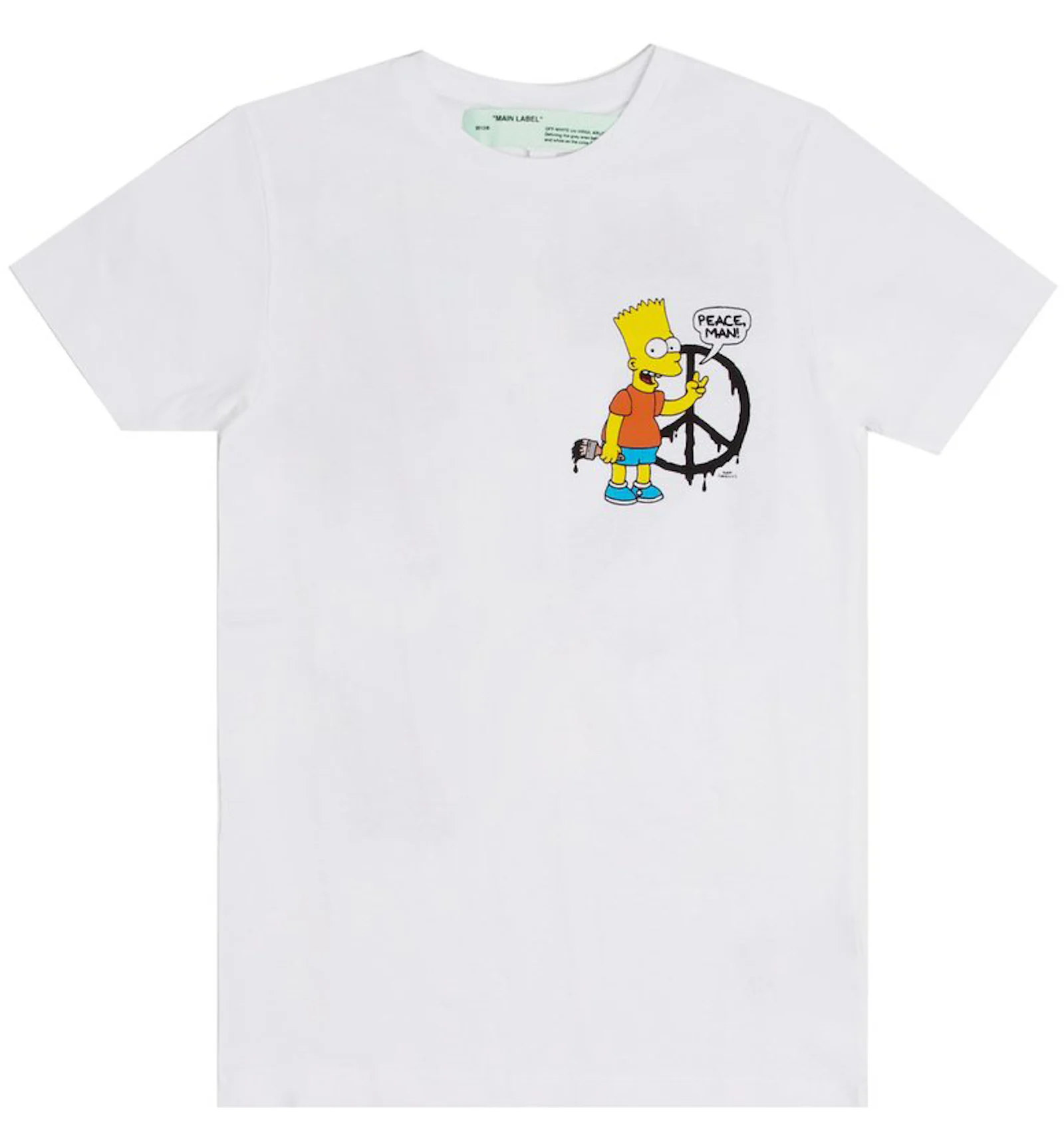 OFF WHITE Bart Peace T Shirt White Men s SS19 US