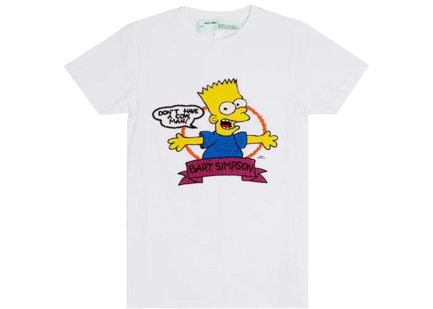 Off white t shirt bart best sale