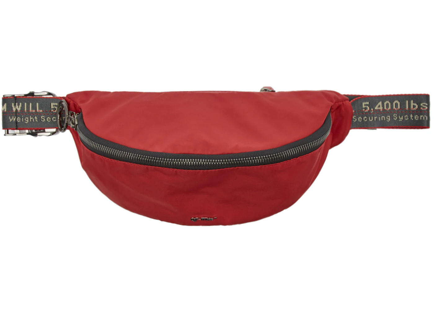 OFF-WHITE Basic Fannypack Red in Nylon with Gunmetal - US