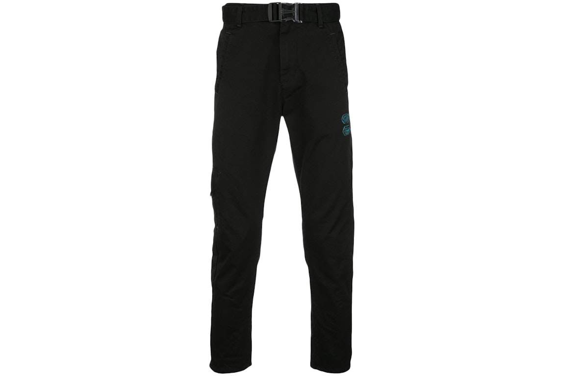 Pre-owned Off-white Belted Low Crotch Slim Fit Denim Jeans Black