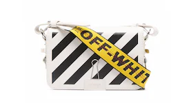 OFF-WHITE Binder Clip Bag SS22 Mini Diag Stripe White Black Yellow